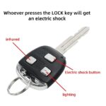 Shok Car Key Funny Trick Prank Toy Prank Car Keychain Simulation Keys Flashlight Trick Car Key Toy, Car Remote Toy – Shock + Flashlight + Laser Light + Key Chai - Image 4