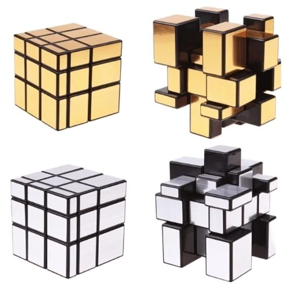 285b27173e880e24d2313cbd18e2f053 3x3x3 Mirror Cube,Silver Magic Cube Mirror Blocks,Speed Cube Mirror Blocks,Different Shape Puzzle Cube Silver Magic Cube Learning & Educational For Kids - Image 5