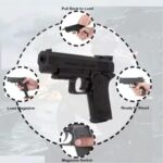 Hand Toy Gun Pack of 1 BB Bullets Gun Toy Mauser Gun Toy Ear + 2 5 10 Edge Revolver Gun Toy Birthday Gift Plastic Toy Gun Toy Gun Black with 8 Rounds Reload and 6mm Plastic BB Bullets for Kids Boys 10-12 Bullets - Image 8
