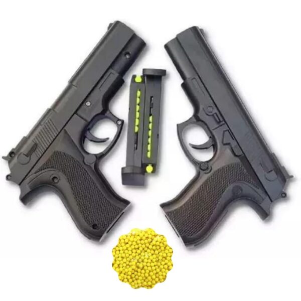 Hand Toy Gun Pack of 1 BB Bullets Gun Toy Mauser Gun Toy Ear + 2 5 10 Edge Revolver Gun Toy Birthday Gift Plastic Toy Gun Toy Gun Black with 8 Rounds Reload and 6mm Plastic BB Bullets for Kids Boys 10-12 Bullets