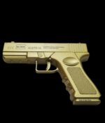 Glock Desert Eagle Toy Blaster Gold Glock Toy Blaster Catapult Blast Soft Bullet Airsoft Outdoor Sports CS Shooting Toy Gifts, Mechanical Automatic Desert Eagle Toy Blaster Shell Ejection Airsoft ToyContinuous Firing Soft Bullet for Children Shooting - Image 4