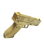 Glock Desert Eagle Toy Blaster Gold Glock Toy Blaster Catapult Blast Soft Bullet Airsoft Outdoor Sports CS Shooting Toy Gifts, Mechanical Automatic Desert Eagle Toy Blaster Shell Ejection Airsoft ToyContinuous Firing Soft Bullet for Children Shooting - Image 2