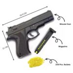 Hand Toy Gun Pack of 1 BB Bullets Gun Toy Mauser Gun Toy Ear + 2 5 10 Edge Revolver Gun Toy Birthday Gift Plastic Toy Gun Toy Gun Black with 8 Rounds Reload and 6mm Plastic BB Bullets for Kids Boys 10-12 Bullets - Image 9