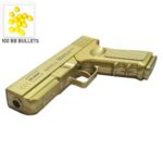Glock Desert Eagle Toy Blaster Gold Glock Toy Blaster Catapult Blast Soft Bullet Airsoft Outdoor Sports CS Shooting Toy Gifts, Mechanical Automatic Desert Eagle Toy Blaster Shell Ejection Airsoft ToyContinuous Firing Soft Bullet for Children Shooting - Image 3