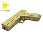 Glock Desert Eagle Toy Blaster Gold Glock Toy Blaster Catapult Blast Soft Bullet Airsoft Outdoor Sports CS Shooting Toy Gifts, Mechanical Automatic Desert Eagle Toy Blaster Shell Ejection Airsoft ToyContinuous Firing Soft Bullet for Children Shooting