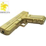 Glock Desert Eagle Toy Blaster Gold Glock Toy Blaster Catapult Blast Soft Bullet Airsoft Outdoor Sports CS Shooting Toy Gifts, Mechanical Automatic Desert Eagle Toy Blaster Shell Ejection Airsoft ToyContinuous Firing Soft Bullet for Children Shooting
