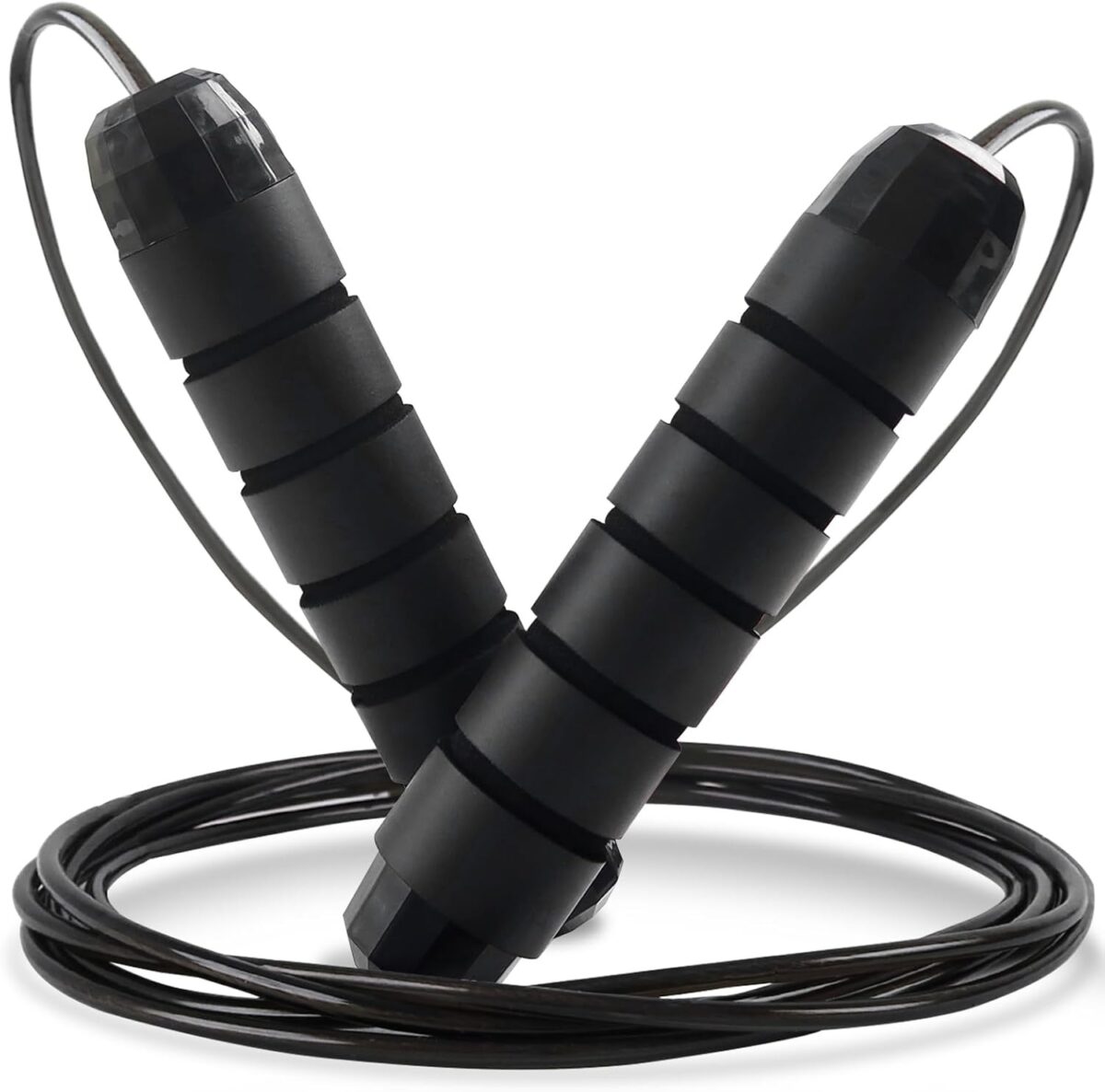 Jump Rope and Push-Up Handles, Multi-Functional Pushup Bar, Portable Gym Equipment for Men and Women ,Skipping Rope Automatic Jump Counter Adjustable Skipping Jumping Rope(1 pcs) - Image 1