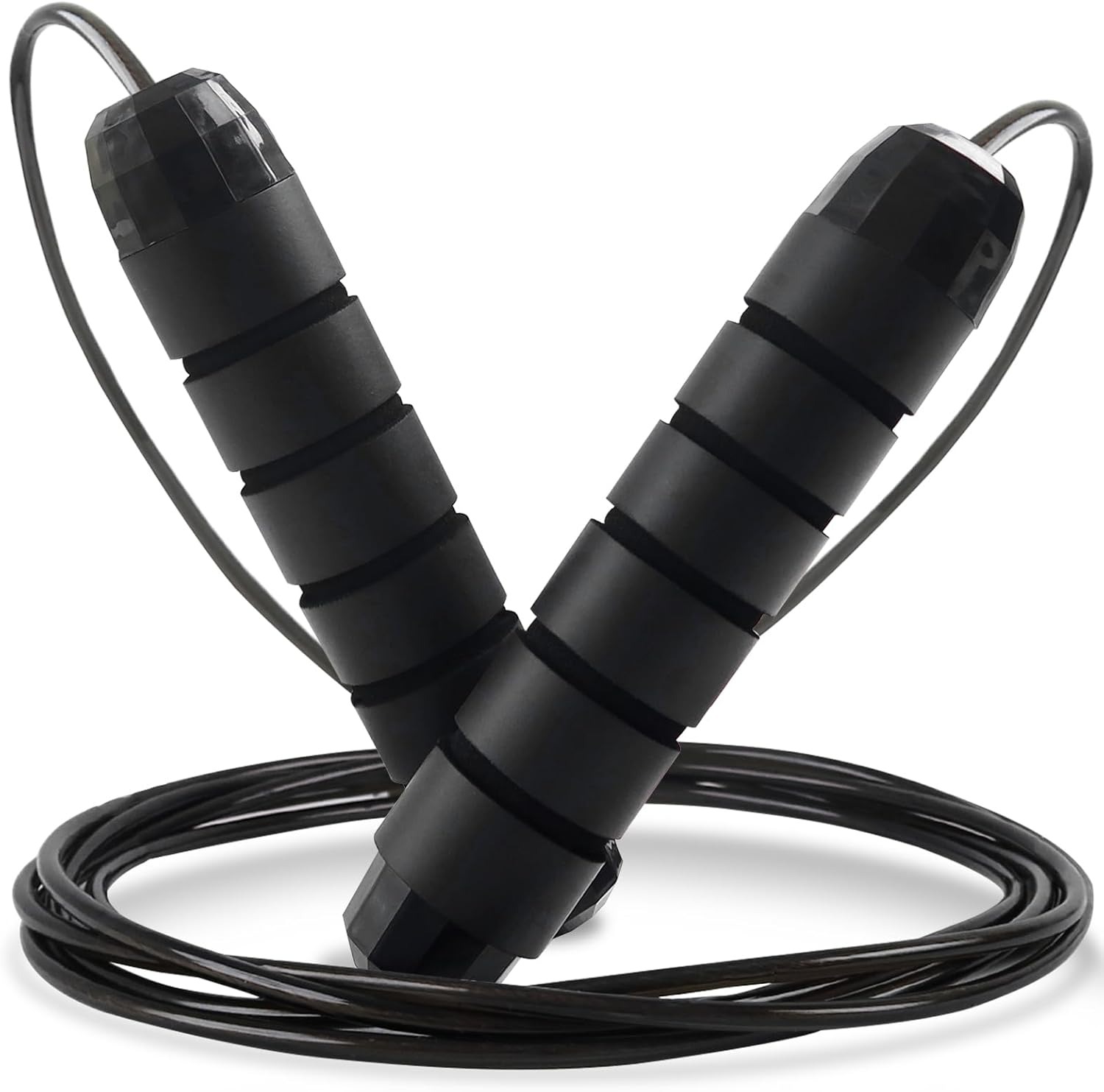 617LIscs39L._AC_SL1500 Jump Rope and Push-Up Handles, Multi-Functional Pushup Bar, Portable Gym Equipment for Men and Women ,Skipping Rope Automatic Jump Counter Adjustable Skipping Jumping Rope(1 pcs) - Image 1