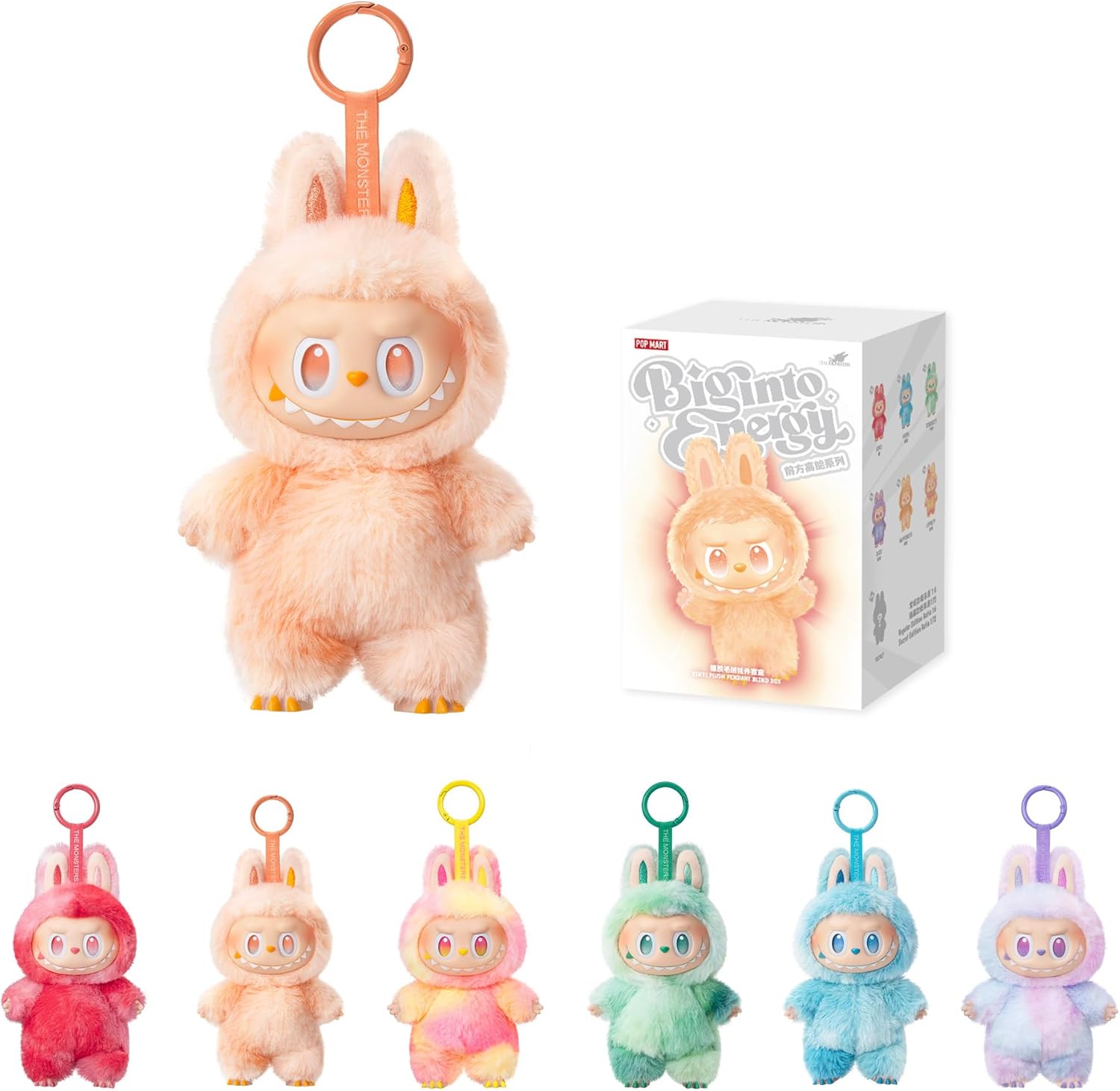 711IpYzAhhL._AC_SL1500_ Cute Monster Plush Keychain Toy – Soft & Fluffy Stuffed Doll with Big Eyes - Image 1