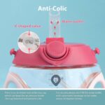 Kids Water Sippy Cup Creative Cartoon Baby Feeding Cups with Straws Leakproof Water Bottles Outdoor Portable Children's Cups,Baby Sipper Water/Juice Bottle for Toddler Kids 330ml, Anti-Spill Sippy Cup with Soft Silicone Straw - Image 6