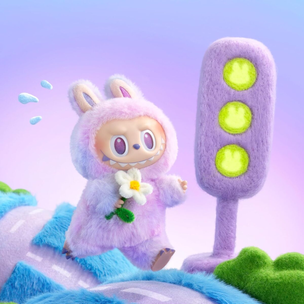 Cute Monster Plush Keychain Toy – Soft & Fluffy Stuffed Doll with Big Eyes - Image 6