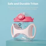 Kids Water Sippy Cup Creative Cartoon Baby Feeding Cups with Straws Leakproof Water Bottles Outdoor Portable Children's Cups,Baby Sipper Water/Juice Bottle for Toddler Kids 330ml, Anti-Spill Sippy Cup with Soft Silicone Straw
