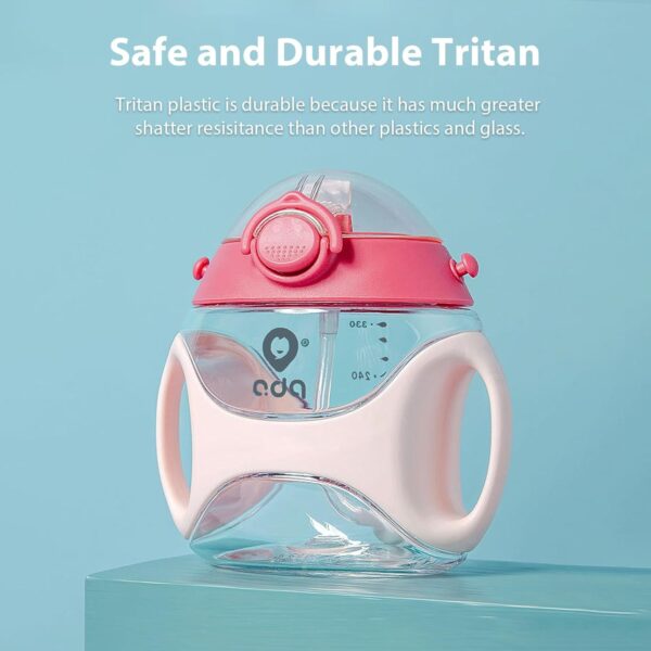 Kids Water Sippy Cup Creative Cartoon Baby Feeding Cups with Straws Leakproof Water Bottles Outdoor Portable Children's Cups,Baby Sipper Water/Juice Bottle for Toddler Kids 330ml, Anti-Spill Sippy Cup with Soft Silicone Straw