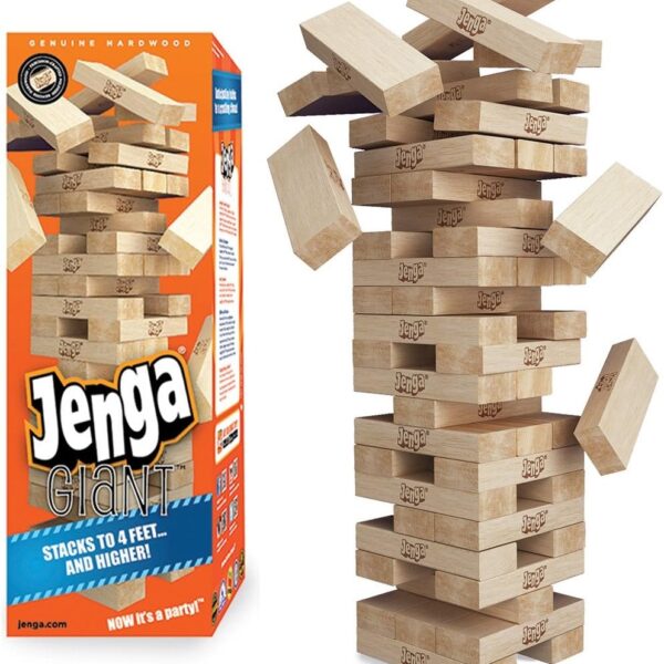 Classic Jenga By The Toys Mart 48 Blocks Wooden Stacking Tower Board Game for Kids & Adults, Jenga Game - Wooden Blocks/ Stacking Tumbling Tower Game for Kids (Age: 6 and Up - FB Gamez)