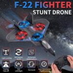 F22 Raptor With 4 Fan Foam RC Airplane Kit for Kids Age 8-12, Remote Control Aircraft for Adults Outdoor, Remote Control Flying Plane Toy, Cool Lights, Roll - Image 7