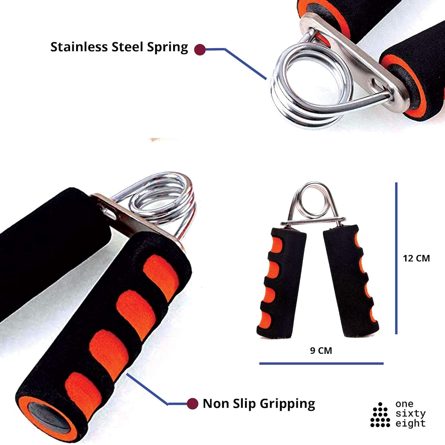 81D 74INj2L._SL1500 Hand Grippers Forearm Exerciser Wrist Fitness Foam Hand Grips, Hand Grippers, Grip Strength Trainers Hand Grip Strengthener, Hand Grippers for Men and Women (Pack of 2) - Image 4