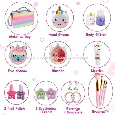 Makeup-Toy Little Princess Makeup Set Makeup Kit for Girls - Toddler Makeup Kit, Washable Toddler Makeup Set, Princess, Christmas Birthday Gift for 4, 5, 6, 7, 8, 9, 10 Year Old Girls - Image 2