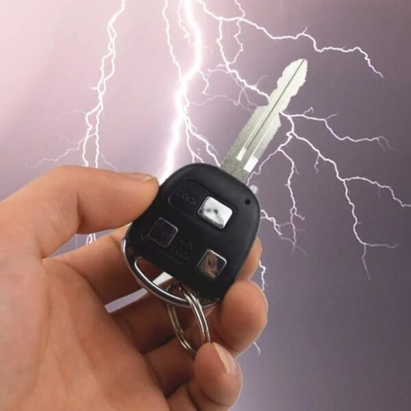 Shok Car Key Funny Trick Prank Toy Prank Car Keychain Simulation Keys Flashlight Trick Car Key Toy, Car Remote Toy – Shock + Flashlight + Laser Light + Key Chai