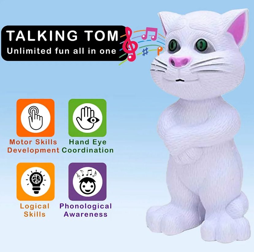 WhatsApp Image 2025-08-20 at 8.11.13 AM (2) Tom the Talking Cat: Interactive Touch-Sensor Toy!""Touch & Talk with Tom: The Ultimate Cat Toy!""Talking Tom Interactive Cat: Speak, Touch, and Play!""Interactive Talking Tom Cat: Speak & Play!""Touch & Talk Tom: The Interactive Cat Companion - Image 2