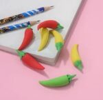 Chili Pepper Erasers for Kids, 3D Food Erasers for Boys and Girls, Fun Take Apart Erasers for School Supplies Prize Gifts Party Favors