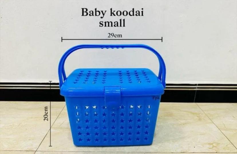WhatsApp Image 2025-08-21 at 9.32.35 PM Baby Carry Basket with Double Lid & Handle – High Quality Plastic Baby Clothes & Storage Basket (Medium & Large Size) - Image 3
