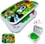 Learning Computer with 250 intelligent learning contents, 5 kinds of mode and 32 English Words, E-school Study and Play Lights and Music Best toy for Kids, Collections Cartoon Character Learning Educational Mini Computer for Kids (Green) - Image 3