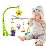 Baby Giraffe Rotating Bedside Bell Set Bed Bell Crib Organic Sensory Training Toys with Music Fashionable Baby Mobiles