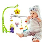 Baby Giraffe Rotating Bedside Bell Set Bed Bell Crib Organic Sensory Training Toys with Music Fashionable Baby Mobiles