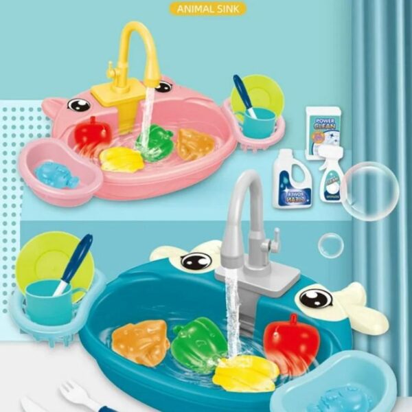 Play House Toys Pretend Play Children's Kitchen Wash Basin Sink Kids Kitchen Set Toy For Boys Girls Kids Gifts,