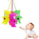 Soft Puffer Mini Teddy Bear TOYMAN Flashing Puffer Ball/Light Up Lovely Bear Puffer Quishy Light Puffer Stress Ball Bouncy Rubber Puffer Balls for Kids Multicolor-1pcs