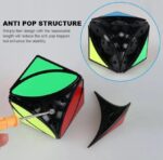 Magic Square Maple Leaf Ivy Rubik's Cube Curved Inclined Shaped Clover Rubik's Cube Toy, CuberSpeed Speedcubing Bundle Ivy Cube - Black Magic Cube with Skewb Cube, Black Magic Cube