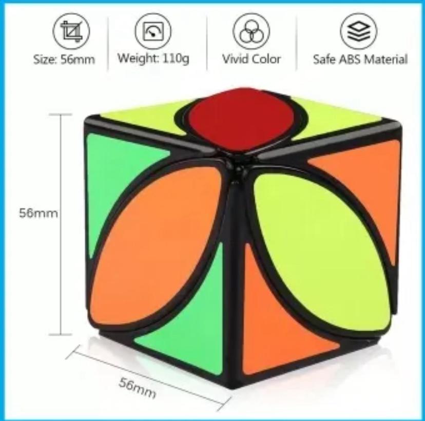WhatsApp Image 2025-09-10 at 4.09.47 AM (1) Magic Square Maple Leaf Ivy Rubik's Cube Curved Inclined Shaped Clover Rubik's Cube Toy, CuberSpeed Speedcubing Bundle Ivy Cube - Black Magic Cube with Skewb Cube, Black Magic Cube - Image 3