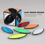 Magic Square Maple Leaf Ivy Rubik's Cube Curved Inclined Shaped Clover Rubik's Cube Toy, CuberSpeed Speedcubing Bundle Ivy Cube - Black Magic Cube with Skewb Cube, Black Magic Cube - Image 2