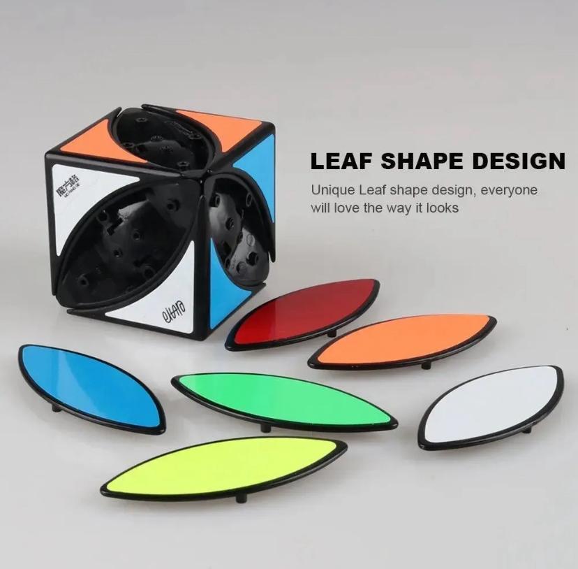 WhatsApp Image 2025-09-10 at 4.09.47 AM (2) Magic Square Maple Leaf Ivy Rubik's Cube Curved Inclined Shaped Clover Rubik's Cube Toy, CuberSpeed Speedcubing Bundle Ivy Cube - Black Magic Cube with Skewb Cube, Black Magic Cube - Image 2