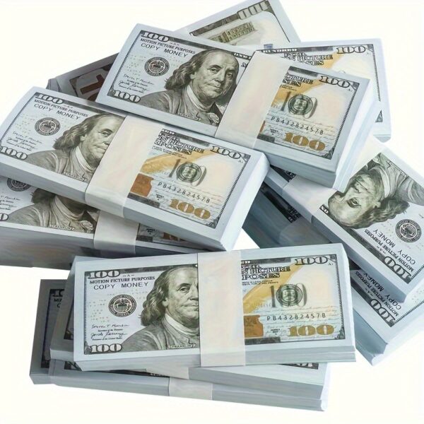 Money That Looks Real,Prop Money 100 Dollar Bills Realistic Full Print 2 Sided,Movie Prop Money for Movies,Videos,Teaching and Birthday Party