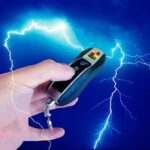 Shok Car Key Keyless Keychain Prank Toy Joke Funny Gadget Tricky Gag Veigar for April Fools Halloween Party Car Remote Control Keychain with Laser and LED Light (Multicolor)