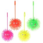 Kids Elastic Glow Vent Ball Hair Ball Hedgehog Ball Children Soft Rubber Toys Cartoon LED Light Up Flash Ball Fidget Toy,Soft Flashing Puffer Ball Captious Ball Stress Reliever, - Image 5