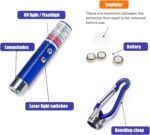 Led Pointing And Flashing Laser Light With Key Holders Ultra Powerful Laser Light 3 in 1 ( Red, Blue, Red-Blue Blink + Key Chain ) Emergency Light | - Image 2