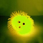 Kids Elastic Glow Vent Ball Hair Ball Hedgehog Ball Children Soft Rubber Toys Cartoon LED Light Up Flash Ball Fidget Toy,Soft Flashing Puffer Ball Captious Ball Stress Reliever, - Image 3