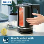 Philips Series 5000 Double Walled Kettle - Family-Sized 1.7L Capacity, Stainless Steel, Boil dry protection, Safe-to-touch - Image 2