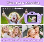 T2.0 Inch Color Screen Children Mini Cute Digital Camera 1080P Children Toys Video Recorder Camcorder professional design, Rechargeable Kids Digital Camera, Educational Toy Camera with Video and 2-inch 1080P HD Screen and 32GB SD Card - Image 3