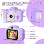 T2.0 Inch Color Screen Children Mini Cute Digital Camera 1080P Children Toys Video Recorder Camcorder professional design, Rechargeable Kids Digital Camera, Educational Toy Camera with Video and 2-inch 1080P HD Screen and 32GB SD Card - Image 7