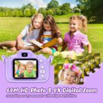 T2.0 Inch Color Screen Children Mini Cute Digital Camera 1080P Children Toys Video Recorder Camcorder professional design, Rechargeable Kids Digital Camera, Educational Toy Camera with Video and 2-inch 1080P HD Screen and 32GB SD Card - Image 6