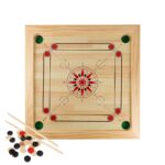 Carrom board game,Wooden carrom 20x20 inches board,Indoor carrom board,Professional carrom board,Carrom game set,Smooth surface carrom board,Compact carrom board - Image 2