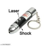 Laser Light Current Wali / Keychain + Laser Light + Keychain / Toys/ laser light Novelty Electric Shock Stick Toy, April Fool's Day Gift Electric Toy (Silver) - Image 2