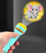 Flashlight Projector for Kids,Child Slide Projector Flashlight Light Toy Early Educational Learning Night Light Childhood Bedtime Cognition Device Fun Torch with Animal Pattern Interactive Toy - Image 3