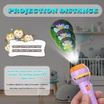 Flashlight Projector for Kids,Child Slide Projector Flashlight Light Toy Early Educational Learning Night Light Childhood Bedtime Cognition Device Fun Torch with Animal Pattern Interactive Toy - Image 4