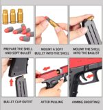 Dress-Up Accessories Glock Soft Bullet Toy Gun - with Magazine and Bullets silencer,Children's Gift(Red&Black), Glock Soft Bullets Toy with Jump Ejectinging Magazine, Soft Bullets & Pull Back Action, Toys for Boy Birthday Gift Item Foam Blaster Bullet Toy - Image 3