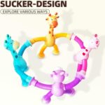 Telescopic Suction Cup Giraffe Toy Pop Tubes Fidget Toys Sensory Tubes Boys Girls Toddler Autism Products Easter Gifts,Cute Giraffe Stretch Tube Stress Relief Sensory Toy For Kids - Image 2