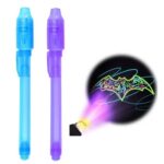 Artisian-Invisible Ink Pen Creative Magic LED Highlighter  In 1 UV Black Light Secret Invisible Writing Pen Uv Torch Illuminate Magic Pen - Image 5